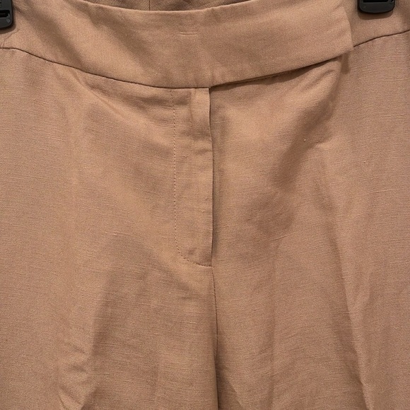 Alex Marie women’s Linen  blend Tan trouser size 12 long beltless fully lined - Picture 3 of 10